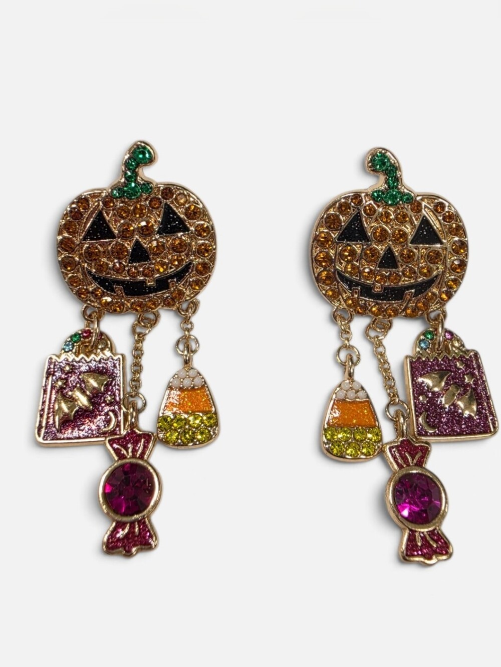 SUGARFIX by BaubleBar Halloween Haul Pumpkin Candy Corn Bat Dangle Earrings